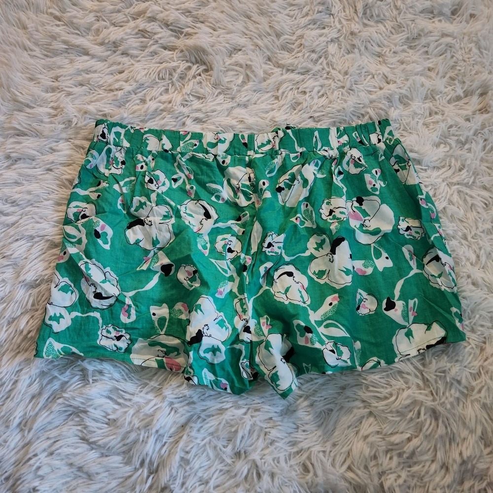 Love to Lounge Green Floral Lounge Shorts Women's Small